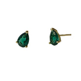 Prong Teardrop Birthstone Studs