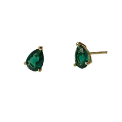 Prong Teardrop Birthstone Studs