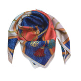 Red Blue Belt Silk Scarf