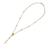 Gold Filled St Mary Cross Rosary Necklace