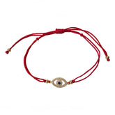 Evil Eye Puffy Pendant Red Thread Bracelet