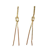 Kerry Knot Metal Tassel Earrings