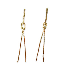 Kerry Knot Metal Tassel Earrings