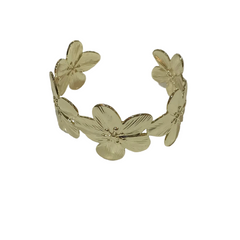 Shiny Flower Cuff Bracelet