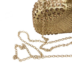 Small Crystal Accent Hardcase Clutch
