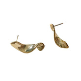 18K Gold Filled Twisted Drop Studs