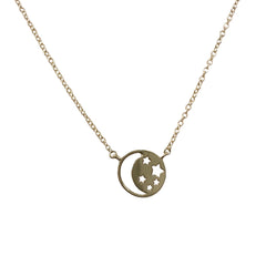 Starley Moon Round Necklace