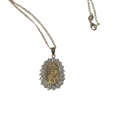 Gold Filled Saint Mary Sparkle Necklace