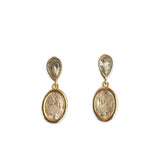 Noellery Oval Drop Stud Earrings