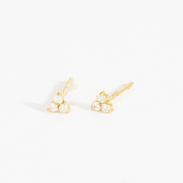 Alice Triple Cluster Flower Stud Earrings