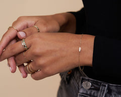 Nina Evil Eye Petite Diamond Bezel Bracelet