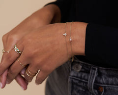 Nina Evil Eye Petite Diamond Bezel Bracelet