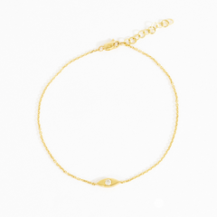 Nina Evil Eye Petite Diamond Bezel Bracelet