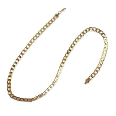 Joellery Gold Filled 20” Flat Cuban Chain Necklace