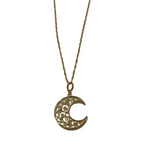 Gold Filled Sparkle Moon Necklace