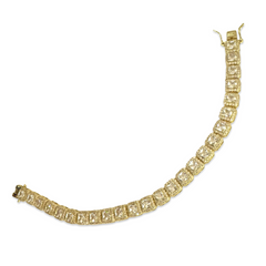 Alba Square Halo 7” Tennis Bracelet