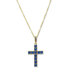 18K Gold Filled Cross Pendant Necklace