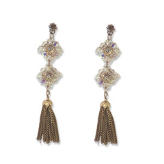 Pia Kite Tassel Mix Drop Statement Earrings