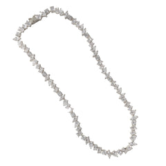Noellery Teardrop Rectangle Baguette Tennis Eternity Necklace