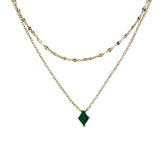 Carrie Diamond Layered Birthstone Necklace