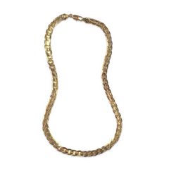 Azira Gold Filled 7mm 16” Flat Thick Cuban Necklace