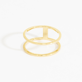 Brea Double Band Plain Ring