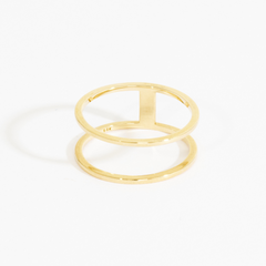 Brea Double Band Plain Ring