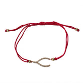 Sideways Wishbone Red Thread Bracelet