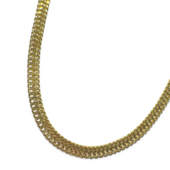 Gold Filled Flat Woven 4mm 7” Bracelet