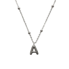 Initial Bubble Ball Station Necklace