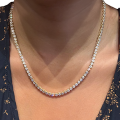 Amy Circle Bezel Tennis Necklace