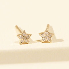 Cathy Tiny Pave Star Stud Earrings