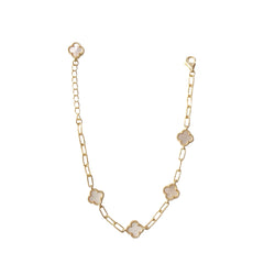 Flora Station Paperclip Chain Bracelet