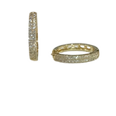 Micro Double Pave Gold Filled Huggies