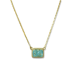 Amy East West Birthstone Halo Necklace