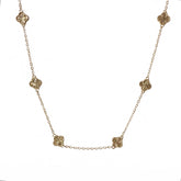 Gold Filled Mini Ridged 6 Flowers Necklace