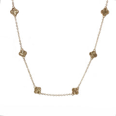 Gold Filled Mini Ridged 6 Flowers Necklace
