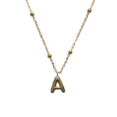 Initial Bubble Ball Station Necklace