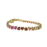 Bailey Rainbow Heart Rainbow Bezel 7” Tennis Bracelet