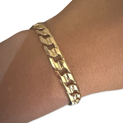 Gold Filled Flat Cuban 7mm 7” Bracelet