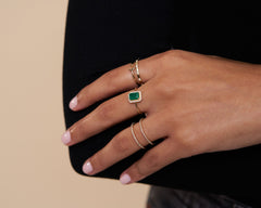 Debby Double Band Diamond Pave Ring