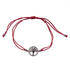 Tree Of Life Sparkle Red Thread Bracelet