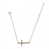 Large Sideways Cross Sparkle Bracelet