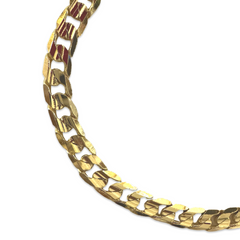 Azira Gold Filled 7mm 16” Flat Thick Cuban Necklace