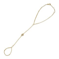 Pave Disc Hand Chain