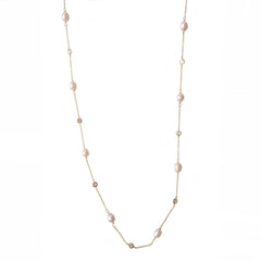 Long Pearlea Pearl Station Necklace