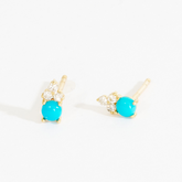 Edna Turquoise Cluster Stud Earrings