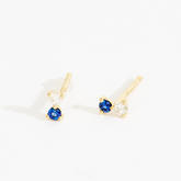 Eileen Diamond Sapphire Stud Earrings