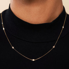 Erika Bezel Station Necklace