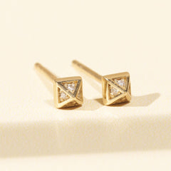Eunice Pyramid Stud Earrings